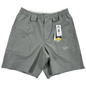 Aftco Cargo Shorts UPF50 Mens 32 M100L Grey Packable Stretch Outdoor Fishing NWT